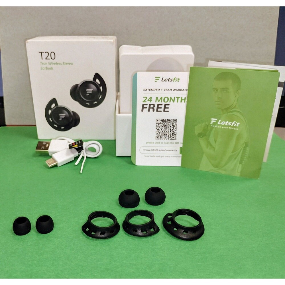 Letsfit T20 Wireless Stereo Earbuds Accessories ONLY Lets Fit Charger Cord Pads